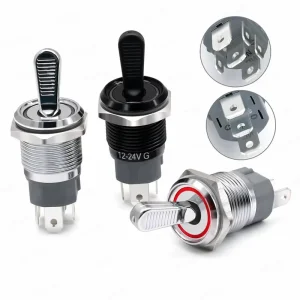 16mm Metal Rocker Switch 2 3 Position 10A High Current Illuminated Latching Rocker Toggle Switch