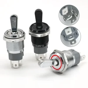 16mm Metal Toggle Switch 2/3 Position 10A High Current Illuminated Latching Rocker Toggle Switch
