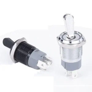 16mm Metal Toggle Switch 2 Gears 10A High Current with Light Dial Lever Type Self locking Rocker Toggle Two Color