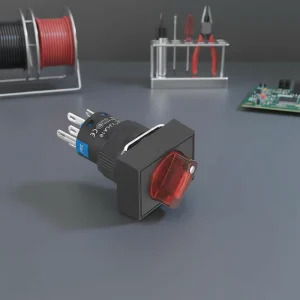 16mm Plastic 5A 250V Rotary Switches Illuminated High Light Control Equipment 1NO1NC Maintained Selector Switch 3 Instrument