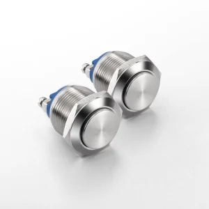 16mm Push Button Switch Metal Cap Waterproof Dustproof LED Ring Light Press Button Push Button Switch for Automation System