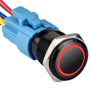 16mm Push Button Switch Metal Head IP67 Waterproof Momentary Type 12V 24V DC