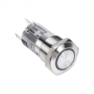 16mm Round Head Push Button Switch (LAS1 AGQ16 11E B 12V S IP65) CE RoHS