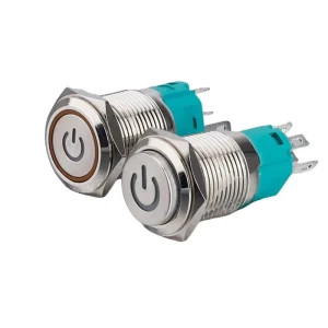 16mm Stainless Steel Push Button Custom Symbol LED Color Voltage IP67Waterproof Industrial Push Switch OEM Service