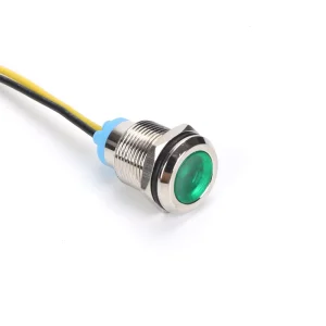 16mm Wired Stainless Steel Indicator Light Switch Signal Light 12V Waterproof Signal Light