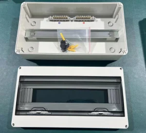 18 Way IP65 Waterproof Distribution Box ABS+PC Plastic Electrical Circuit Breaker Box With DIN Rail Mounting Kit