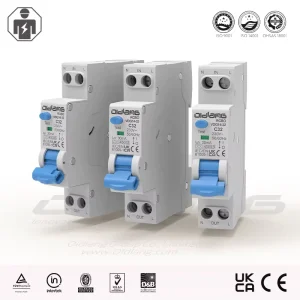 18mm 1P+N 32A RCBO Circuit Breaker 30mA Leakage Protection 4.5kA Breaking Capacity 50/60Hz IEC61009 Standard Copper Household