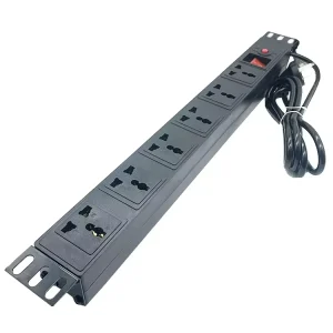 19 Inch Rack Mounted Power Distribution Unit (PDU) 6 Way Universal Type High Efficiency Equipment