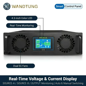 19 Inch Rack Mounted Static Transfer Switch Data Center Dual Power Switch 19 Inch Metal Rack Dual Power Redundancy Protection