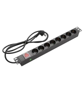 19 Inch Socket Germany Type 6/8 Outlets PDU 1U Power Supply Unit Indoor Use 16A