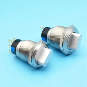 19mm 3 6pins 2 3 Position Metal Rotary Selector Switch Stainless Steel Push Button Switch