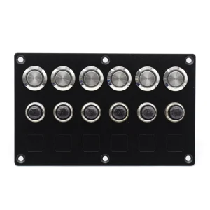 19mm ABS Metal 8 Gang Rocker Switch Panel 12V/24V Waterproof IP65 Turn Signal Switch for Universal Car