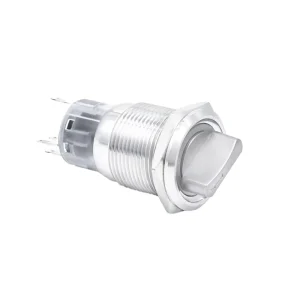 19mm Flat Round Head 1NO1NC 3A Push Button Selector Switches Ring Illuminated 230V Industrial Control