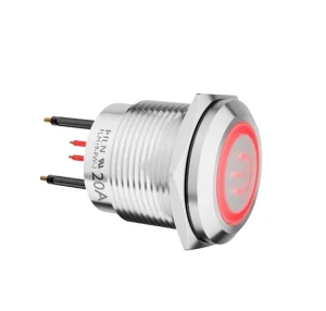 19mm IP68 Waterproof High Current Illuminated Push Button Switch