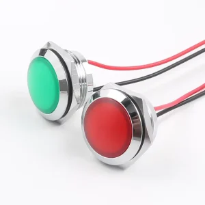 19mm LED Metal Indicator Light Ball Head Short Type Wire High brightness Power Signal Light IP66 Waterproof 50000 Hours Lifespan