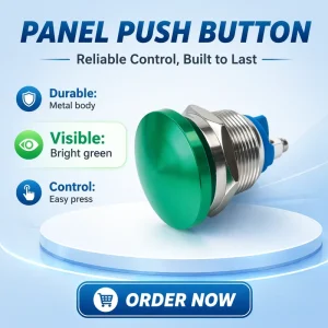 19mm Metal Push Button Switch 3A 250V Waterproof with 1NO (Normally Open) Contact