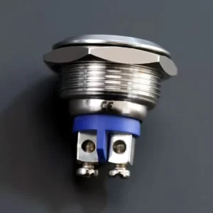 19mm Metal Short Push Button Switch IP65 Stainless Steel NO Waterproof for Fan Speed Regulator Panel