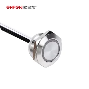 19mm Micro Travel Pushbutton Switch with Leads MTA19F-10E/Y/S