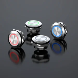 19mm Miniature Stainless Steel Tact Switch 1NO Normally Open Ready Trigger Easy Fast Operation For 5-24V 220V Momentary