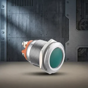19mm Screw Terminal Flat Head 12V LED Stainless Steel Indicator Light IP67 Waterproof Rating CE Certified 50000 Hours Lifespan