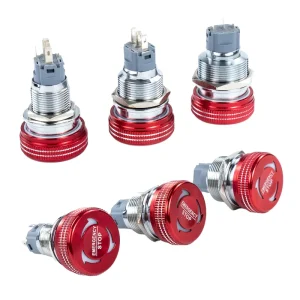 19mm Self-Locking Momentary Rocker Switches 12-24V 20A Metal Stainless Steel LED Push Buttons Industrial Control IP65 Electronic