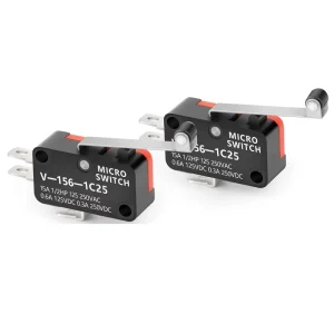 1NO 1NC SPDT 15A 125 250VAC Plastic Micro Switch Model V 156 1C25 with Straight Hinge Lever Arm for Electronic Equipment