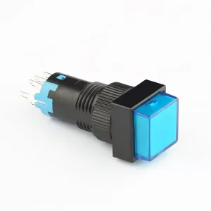 1NO1NC Latching LED 24VDC Plastic Push Button Switch 12mm