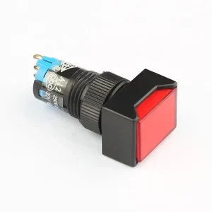 1NO1NC Red Illuminated Momentary 5 Pin Push Button Switch with Light