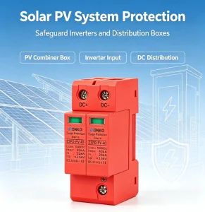 1P 2P 3P 4P 1 2 3 4 Pole Type 2 SPD 20KA 40KA 385V Surge Protector Arrester AC Solar PV Surge Protective Protection Devices