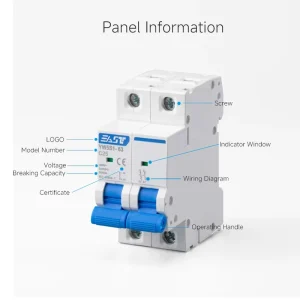 1P/2P/3P/4P Miniature Circuit Breaker 6kA High Breaking Capacity PA66 Copper Li Protection Industrial Grade