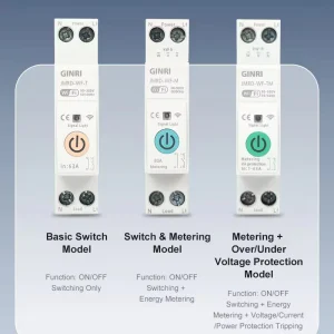 1P 63A WIFI Smart MCB Energy Monitoring Over Under Voltage Protection TUYA APP Control Circuit Breaker for Household Use