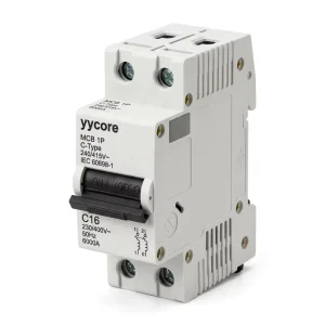 1P 6A~63A Residential MCB 6kA C Curve Miniature Circuit Breaker CE Certified