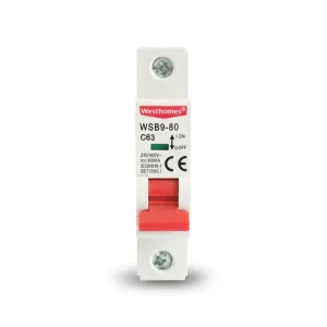 1P MCB 6 10kA Copper Miniature Circuit Breaker 220V LSI Protection 40A 50A Circuit Breaker Household Industrial Use