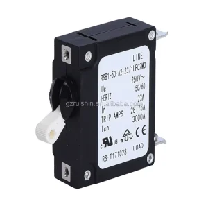 1P oil damping circuit breaker for generators with plug in circuit breaker