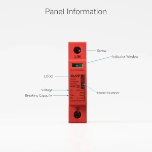 1P spd Dc 1p T2 SPD Surge Protective Device 275V 20kA Low Voltage Lightning Arrester Factory Supply