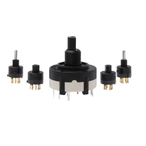1P12T 1 Pole 12 Position Selectable Single Deck Band Channel Plastic Rotary Switch Selector with 360 Rotation and 250V