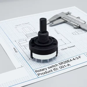 1P12T Single Channel Selectable Rotary Selector Switch 1 Pole 12 Position Specification
