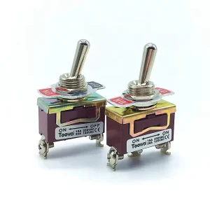 1PC Silver Contacts 3 Pin Screw ON ON Locking Toggle Switch 2 Pin ON OFF 15A/250VAC 20A/125VAC