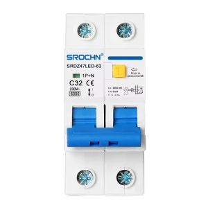 1P+N 63A 230V AC 50Hz 60Hz RCCB with Overcurrent Protection Din Rail Copper