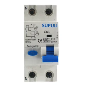1P+N Earth Leakage Circuit Breaker Elcb RCCB RCD RCBO 6a 10a 16a 20a 25a 40a 63a AC Type Residual Current Device