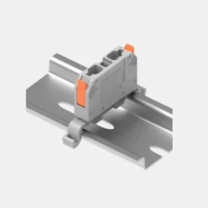 2-12Pole DIN Rail Terminal Blocks with Cooper Contacts Plug-in Mounting Screwless Design for Building Circuits