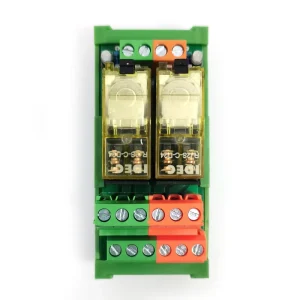 2 Channel 2CO DPDT Low Power 2P Sealed Miniature Screw Terminal General Purpose 24V DC 12A Power Relay Module Industrial