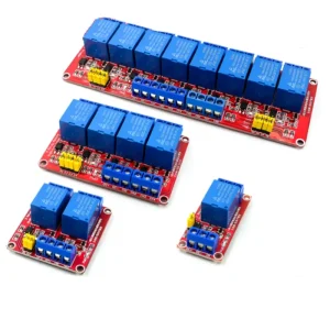 2 Channel 5V 12V 24V Relay Module Red Board Optocoupler Isolation Output High Low Level Trigger Relay Module