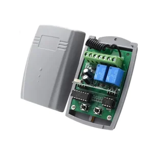 2 Channel Garage Gate Door Remote Control Switch 433MHZ Fixed Learning Rolling Code Receiver Universal Remote Control Receiver