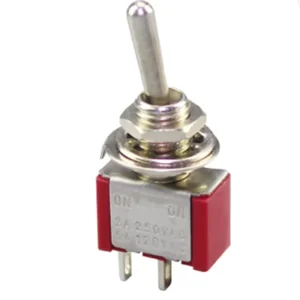2 Pin 3 Pin Solder Terminals Self Reset Guitar On Off SPST Switch Toggle Switch for Car Truck Boat