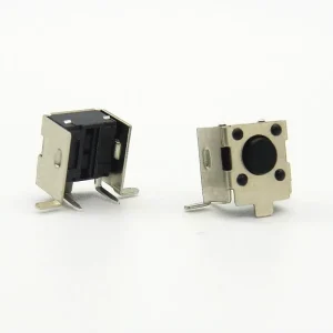 2 Pin Micro Tact Switch for SMT Right Angle Tactile Push Button Switch Silver Housing 12V Control Silver
