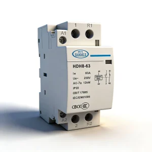 2 Pole 1NO1NC Din Rail Modular Contactor 12V 24V 48V 110V 220V 230V AC Coil Electric Contatcor