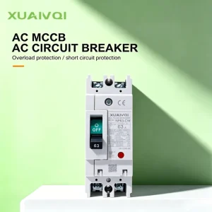 2 Pole AC 220V Molded Case Circuit Breaker 63Amp Electronic MCCB with CE