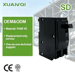 2 Pole AC MCB Short Circuit Protection Plug in Home Miniature Circuit Breakers 75A 6Ka Air Low Voltage MCB Circuit Breakers