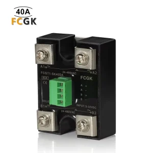 2 Pole Miniature Solid State Relay Independent Switches 40A 480V Multi Output High Power Contact Load DC-AC Dual Circuit Sealed